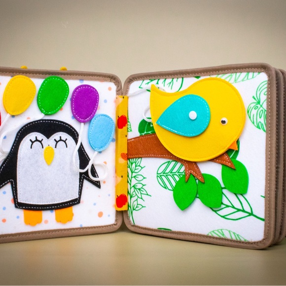 Personalized Felt Deer Quiet Book - Picture 4 of 8